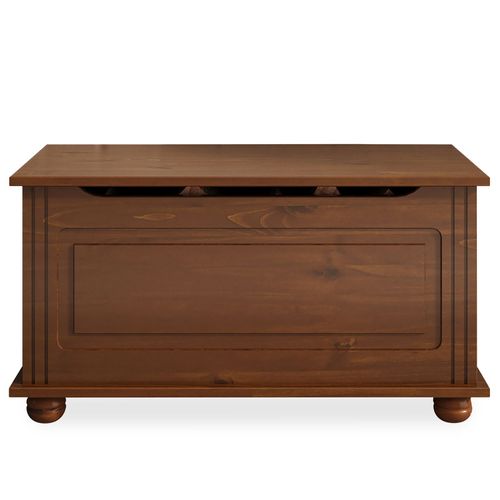 Coffre De Rangement Bristol En Pin Massif - Brun Foncé