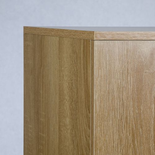 Buffet Chicago Avec 2 Portes, En Mélaminé Décor Chêne Sonoma