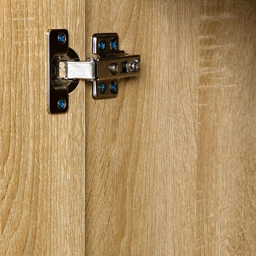 Buffet Chicago Avec 2 Portes, En Mélaminé Décor Chêne Sonoma