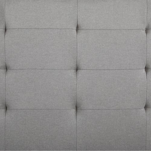 Lit Simple Reve, 90 X 190 Cm, Capitonné Avec Sommier, Revêtement En Tissu Gris