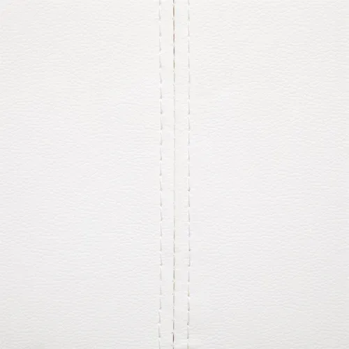 Lit LED Double Pinot 140x190 Cm, Avec Sommier, Revêtement Synthétique Blanc