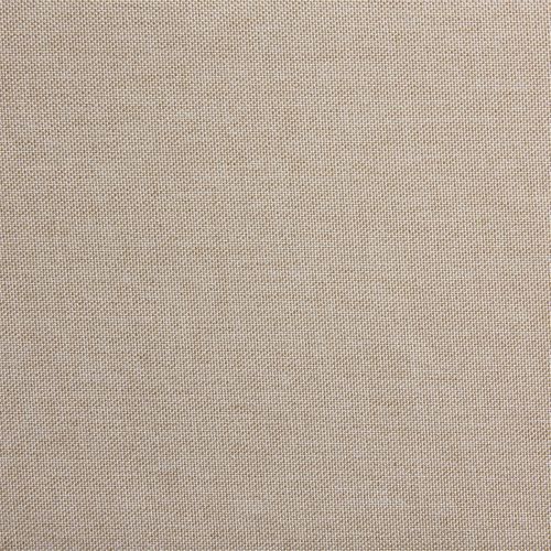 Lit Double Mathieu, 140 X 190 Cm, Capitonné Avec Sommier, Revêtement En Tissu Beige