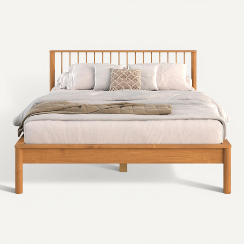 Lit 140 X 190 Avec Sommier Apoana En Bois Massif - Coloris Chêne