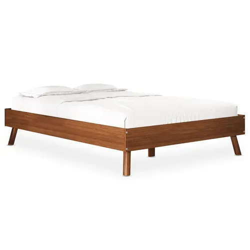 Lit Futon Karri 140 X 190 Cm, En Bois Massif - Coloris Châtaignier