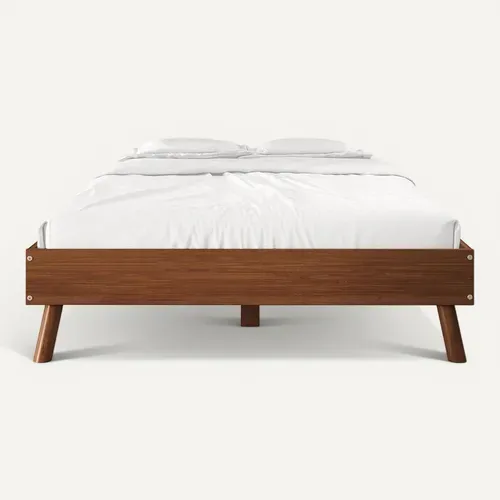 Lit Futon Karri 140 X 190 Cm, En Bois Massif - Coloris Châtaignier