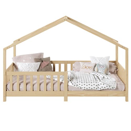 Lit Cabane Lisan 90 X 190 Cm, En Pin Massif Naturel