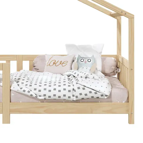 Lit Cabane Lisan 90 X 190 Cm, En Pin Massif Naturel