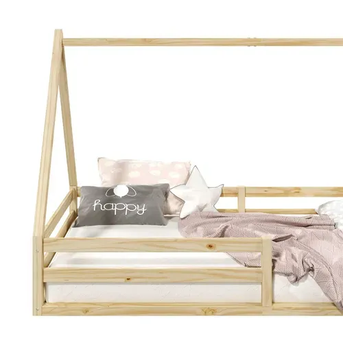 Lit Cabane Sila 90 X 190 Cm, En Pin Massif Naturel