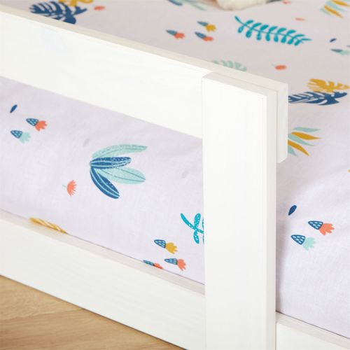 Lit Cabane Tami 70 X 140 Cm, En Pin Massif Lasuré Blanc