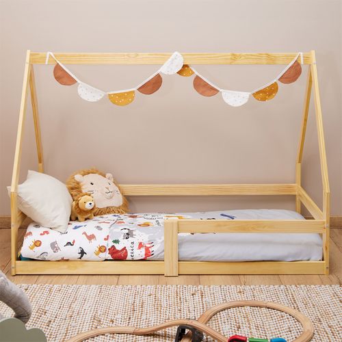 Lit Cabane Lusia 80 X 160 Cm, En Pin Massif Naturel