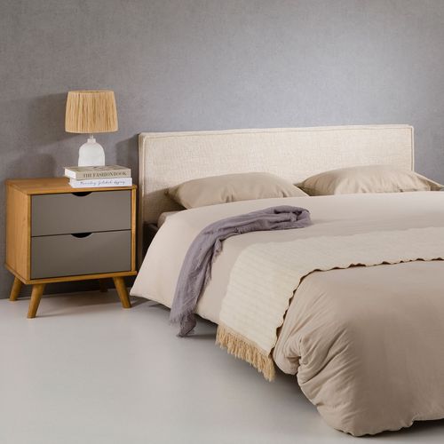 Tête De Lit Rembourrée ELOWA 160 Cm - Tissu Polyester Noir - Pieds En Plastique - Design Moderne - 3