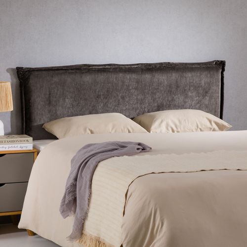 Tête De Lit Ovio 160 Sur Pieds, En Tissu - Gris