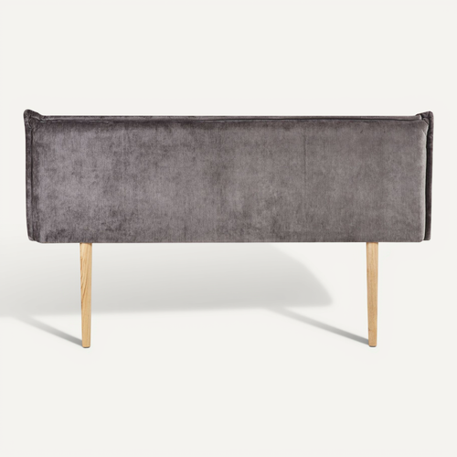 Tête De Lit Ovio 160 Sur Pieds, En Tissu - Gris