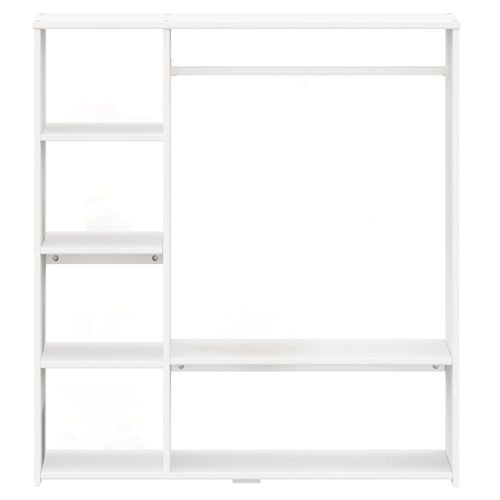Penderie Enfant Rafael Avec Étagères En Pin Massif Lasuré Blanc