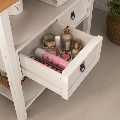 Meuble Sous Lavabo Tequila Style Mexicain Avec 2 Tiroirs En Bois Massif