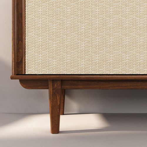 Buffet Simona L 175 Cm En Bois Massif - Coloris Châtaignier