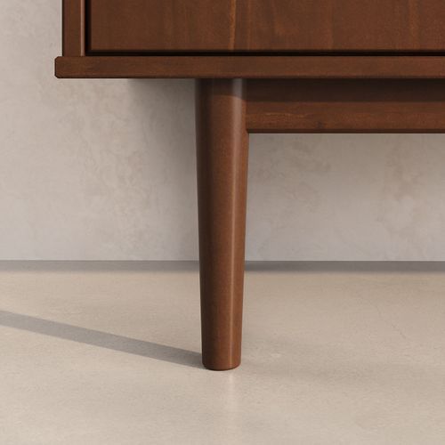 Buffet Tecca L 145 Cm 2 Portes 3 Tiroirs En Bois Massif - Coloris Châtaignier