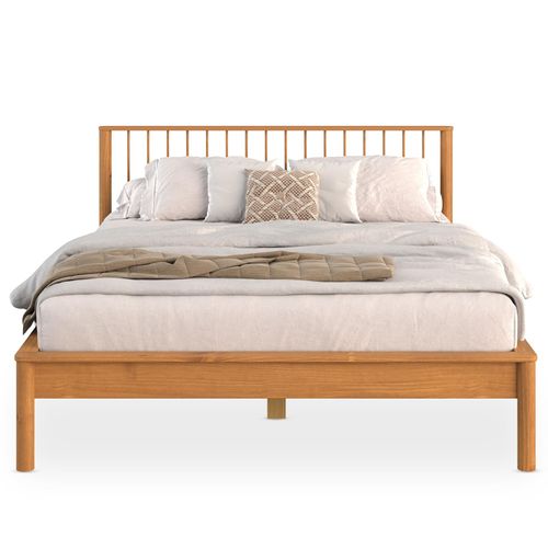 Lit 160 X 200 Avec Sommier Apoana En Bois Massif - Coloris Chêne