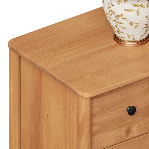 Commode Apoana L 132 Cm 6 Tiroirs En Bois Massif - Coloris Chêne