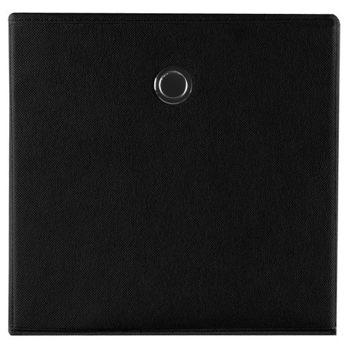 Lot De 2 Boîtes De Rangement Ela, En Tissu Noir