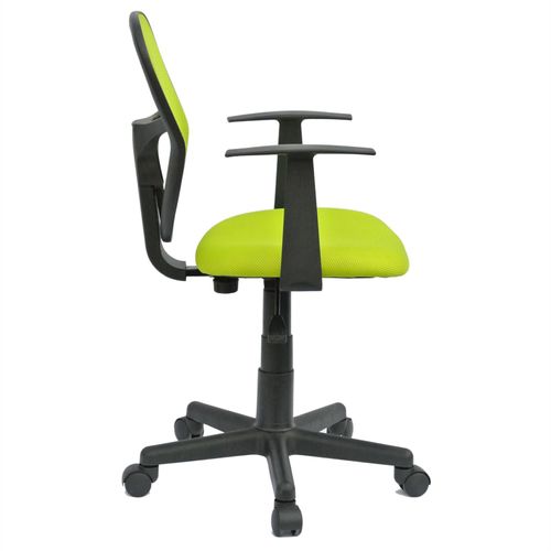Chaise De Bureau Pour Enfant Studio Pivotant Et Ergonomique Avec Accoudoirs Hauteur Réglable, Vert