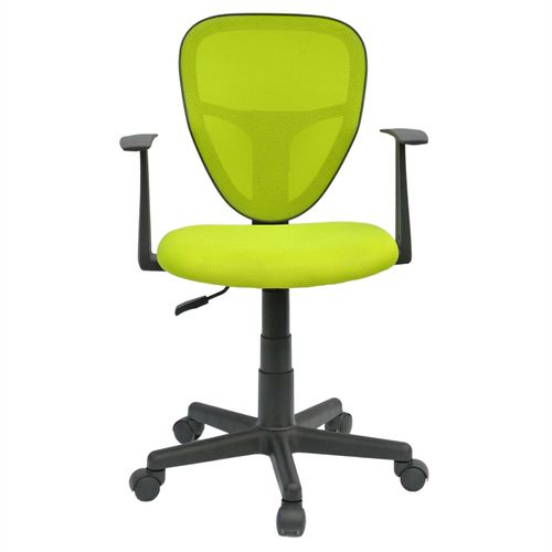 Chaise De Bureau Pour Enfant Studio Pivotant Et Ergonomique Avec Accoudoirs Hauteur Réglable, Vert