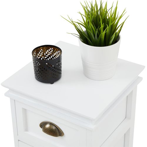 Chiffonnier Landhaus, 4 Tiroirs, Blanc