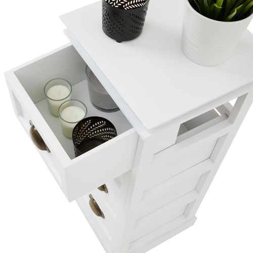 Chiffonnier Landhaus, 4 Tiroirs, Blanc