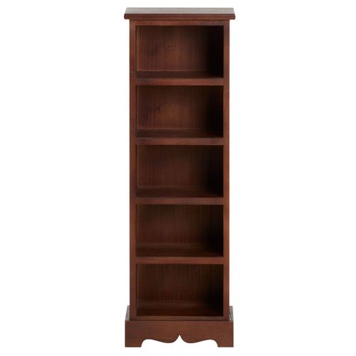 Etagère Musica Pour Cd, En Bois De Paulownia Et Mdf Lasuré Brun Foncé