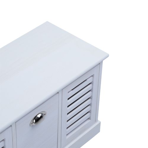 Banc De Rangement Trient, 3 Caisses, Blanc