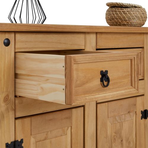 Buffet En Pin Salsa Style Mexicain, 3 Portes Et 3 Tiroirs