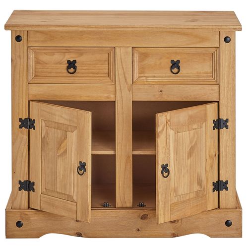 Buffet En Pin Salsa Style Mexicain, Avec 2 Portes Et 2 Tiroirs