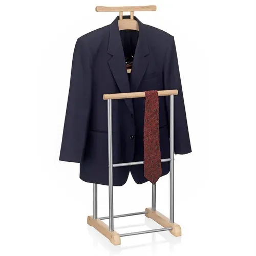 Valet Medina, Double Portant En Métal Et Décor Chêne Sonoma