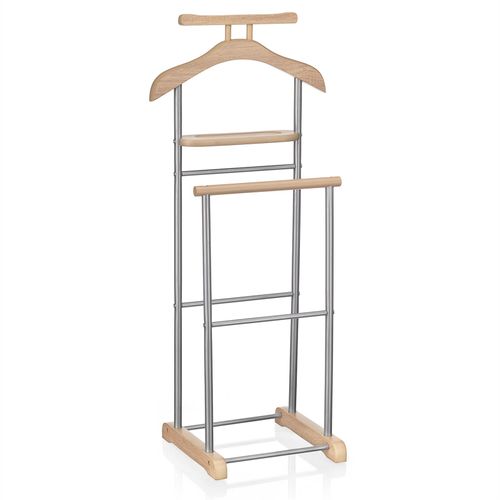 Valet Medina, Double Portant En Métal Et Décor Chêne Sonoma