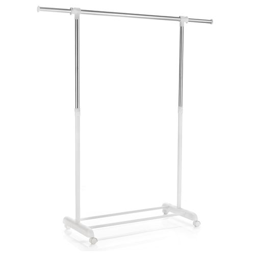 Portant à Vêtements Sala, En Métal Chromé Et Blanc