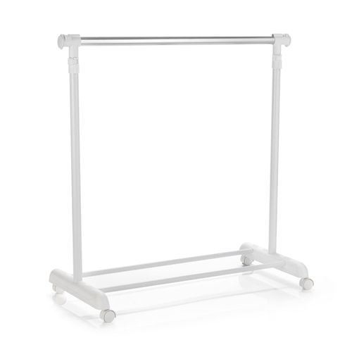 Portant à Vêtements Sala, En Métal Chromé Et Blanc