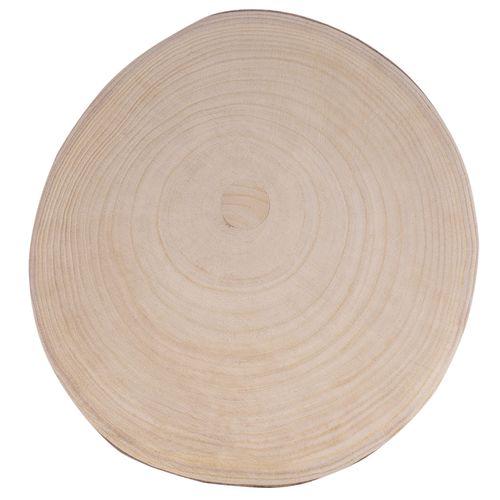 Tabouret Décoratif Zahora En Bois, Rond