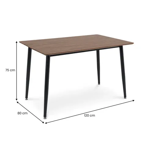 Table à Manger Nora L 120 Cm, 4 Personnes - Coloris Noyer