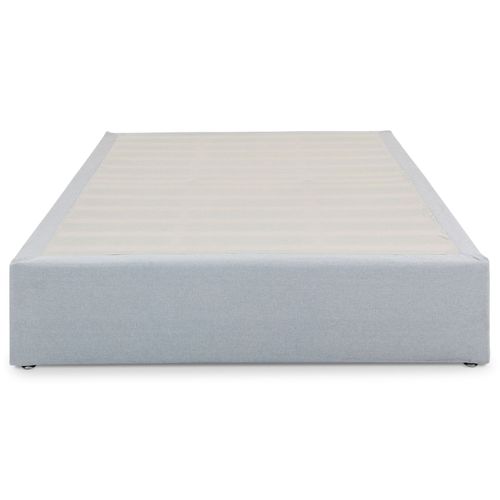Sommier Tapissier Maya 120 X 190 Cm Revêtement Tissu - Gris