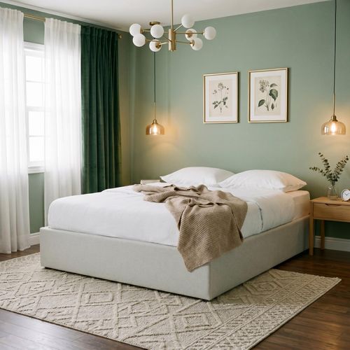 Lit Coffre Bliss 160 X 200 Rembourré En Tissu - Gris