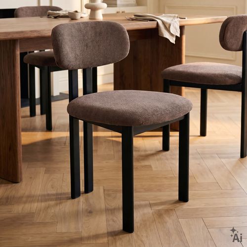 Lot De 2 Chaises Franca De Salle À Manger En Tissu - Brun