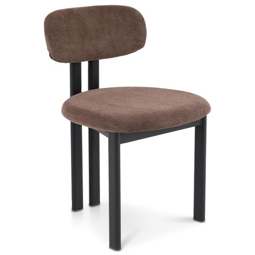 Lot De 2 Chaises Franca De Salle À Manger En Tissu - Brun