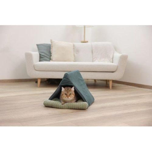 Panier-tente Pour Chat Anne - Coussin Réversible Sherpa/oxford, 45 X 40 ...