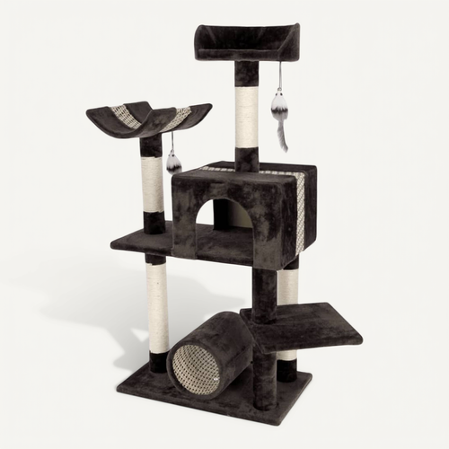 Arbre À Chat Safari Big 122 Cm Marron Foncé
