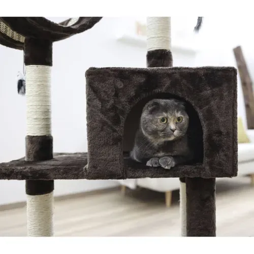 Arbre À Chat Safari Big 122 Cm Marron Foncé