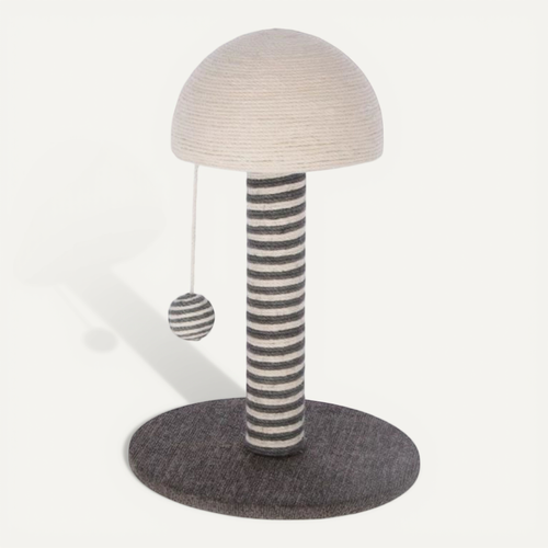 Arbre à Chat - 42cm - Funghi - Gris/blanc - Sisal