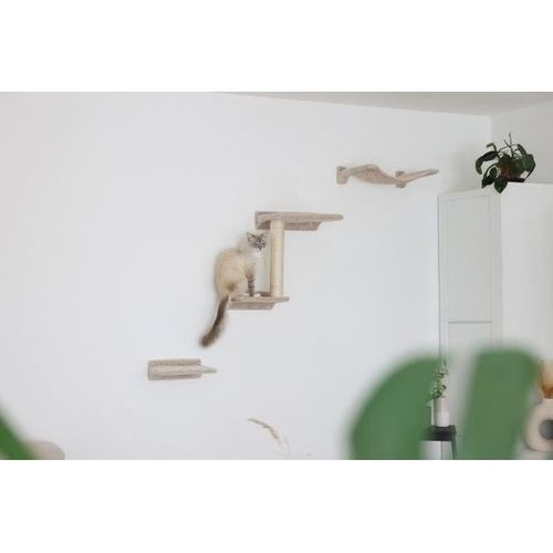 Mur D'escalade Pour Chat - Zugspitze - 5 Pieces - Sisal - Tissu Rembourré - Intérieur