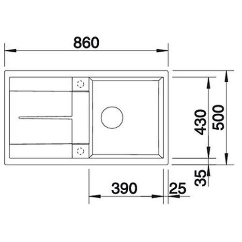 Evier à Encastrer 50cm Manuel Anthracite Avec Siphon - 513221