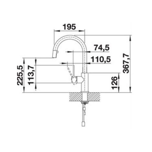 Mitigeur Avec Douchette Inox - 523121