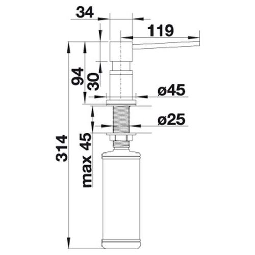 Distributeur De Savon Lato Chromé